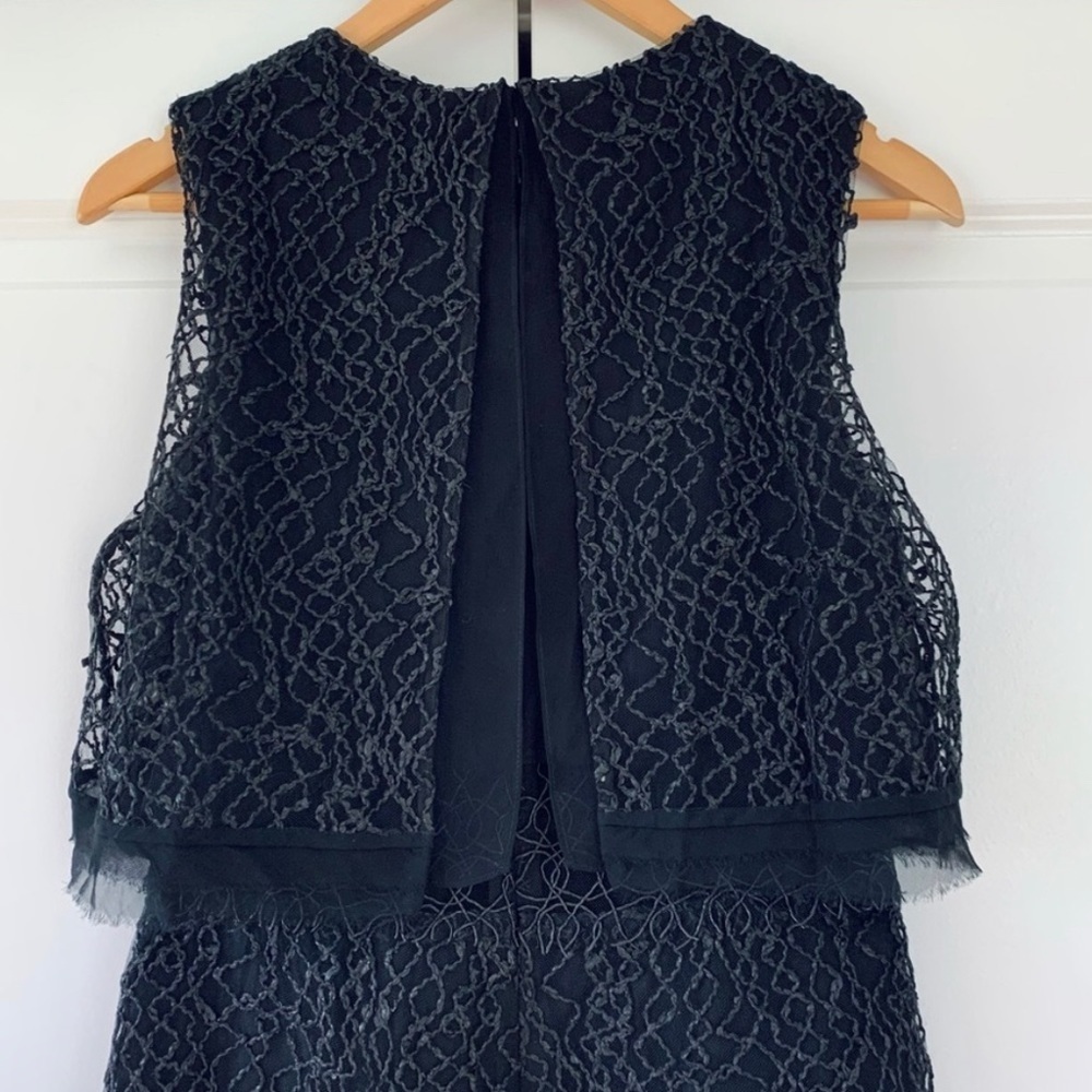 JONATHAN SIMKHAI LBD woman’s black Lace sheer Midi Dress size 8 occasion,wedding - Picture 3 of 8